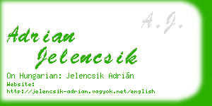 adrian jelencsik business card